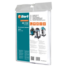 Комплект мешков пылесборных для пылесоса Bort BB-15W (5 шт)